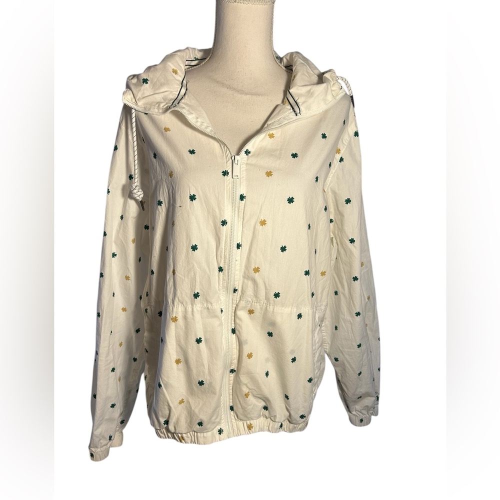 Denim & Flower Women's Cream Floral Utility Jacket